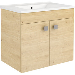 Тумба RJ Atlas с умывальником RJ Jenor RJFU005-11OK (RZJ610, 60 см, дуб, подвесная), Доступные размеры: 60, Цвет производителя: дуб, фото 