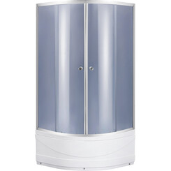 Душевая кабина с поддоном Kroner KRP Harz HarzCТG9090 (C.Т.G. 90x90 см, стекло тонированное, профиль сатин), Цвет производителя: тонированное стекло, фото 