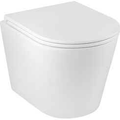 Безободковый подвесной унитаз Kroner Armada WHI513636 (KA513636WHIR, с сиденьем), фото 