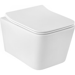 Безободковый подвесной унитаз Kroner Eifel WHI523629 (KE523629WHIR, с сиденьем), фото 