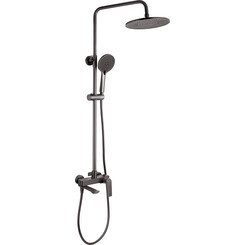 Душевая система Kroner KRP Graz GRP063 (Graz-GRP063, графит, с изливом), Цвет производителя: графит, фото 