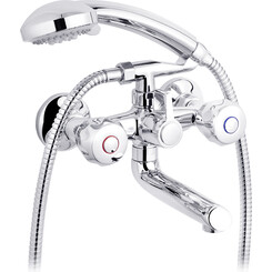 Змішувач для ванни Kroner KRP Hamburg C060 (з лійкою та шлангом), фото 