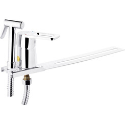 Гигиенический душ со смесителем Kroner KRM Zenda C025 (с приставкой для унитаза), Цвет производителя: хром, фото 