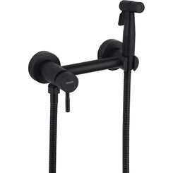 Гигиенический душ со смесителем Kroner KRP Edelstahl Klassisch SCH052 (черный матовый), Цвет производителя: черный матовый, фото 