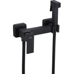 Гигиенический душ со смесителем Kroner KRP Edelstahl Kubus SCH052 (черный матовый), Цвет производителя: черный матовый, фото 