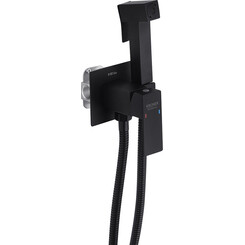 Гигиенический душ со смесителем Kroner KRP Edelstahl Kubus SCH053 (черный матовый, скрытого монтажа), Цвет производителя: черный матовый, фото 