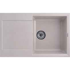 Кухонна мийка Kroner KRP Komposit COL 7850 (KompositCOL-7850, бежева, 78x50 см, із сифоном), Колір виробника: бежевий, фото 