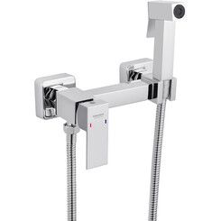 Гигиенический душ со смесителем Kroner KRP Edelstahl Kubus CHR052 (хром), Цвет производителя: хром, фото 