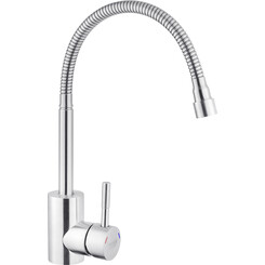 Смеситель для кухни Kroner KRP Edelstahl Klassisch ESG035-1 (нержавейка, c гибким изливом), фото 