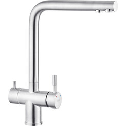 Смеситель для кухни Kroner KRP Edelstahl Klassisch ESG03811 (нержавейка, с подключением питьевой воды), фото 