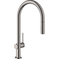Змішувач для кухні Hansgrohe Talis M54 pull-out spray sBox 2jet Brushed Black Chrome 72801340 (брашований чорний хром, з висувною лійкою), Колір виробника: брашований чорний хром, фото 