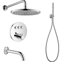 Душевая система с термостатом Imprese Smart Click ZMK101901225 (хром, скрытого монтажа, с изливом), Цвет производителя: хром, фото 