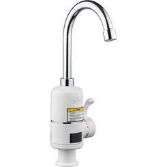 Проточный водонагреватель для кухни Kroner KRM Volt CW090 (белый/хром, с дисплеем и электронагревом 3 кВт), фото 