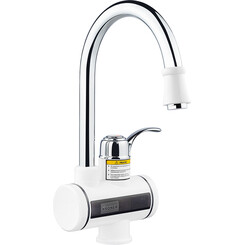 Проточный водонагреватель для кухни Kroner KRM Volt CW091 (белый/хром, с дисплеем и электронагревом 3 кВт), фото 