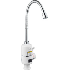 Проточный водонагреватель для кухни Kroner KRM Volt CW090R (белый/хром, с дисплеем, с гибким изливом и электронагревом 3 кВт), фото 