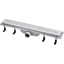 Линейный трап Kroner KRP Harz L80 (L80Lцcher, 80 см, нержавейка, с решеткой Löcher), Доступные размеры: 80, фото 