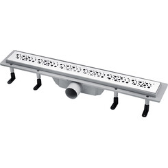 Линейный трап Kroner KRP Harz M80 (M80Muster, 80 см, нержавейка, с решеткой Muster), Доступные размеры: 80, фото 