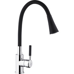 Смеситель для кухни Kroner KRM Küche C132BLK (хром/черный), Цвет производителя: хром, черный, фото 