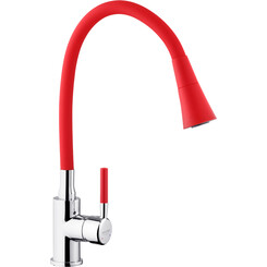 Смеситель для кухни Kroner KRM Küche C132RED (хром/красный), Цвет производителя: хром, красный, фото 