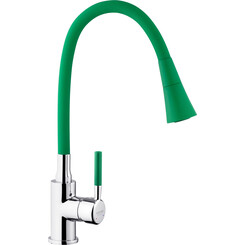 Смеситель для кухни Kroner KRM Küche C132GRN (хром/зеленый), Цвет производителя: хром, зеленый, фото 