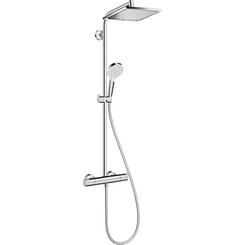 Душевая система с термостатом Hansgrohe Crometta E Showerpipe 240 EcoSmart 27281000, фото 
