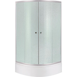 Душевая кабина 90x90 см Lidz Latwa SC90x90.SAT.MID.FR с поддоном Kapielka ST90x90x26 (профиль сатин, стекло матовое), фото 