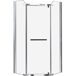 Душевая кабина RJ Duct N 90RZ079N(1) (90x90 см, стекло прозрачное, петли хром), фото 