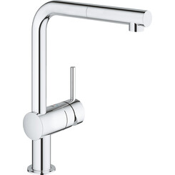 Змішувач для кухні Grohe Vento 30436000 (хром, з висувною лійкою), Колір виробника: хром, фото 