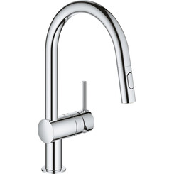 Змішувач для кухні Grohe Vento 30438000 (хром, з висувною лійкою), Колір виробника: хром, фото 