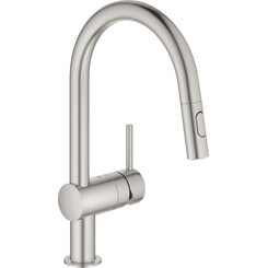 Змішувач для кухні Grohe Vento 30438DC0 (суперсталь, з висувною лійкою), Колір виробника: суперсталь, фото 