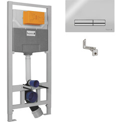 Инсталляция для унитаза 3 в 1 Imprese I-Frame i9120C (c клавишей и креплением к стене), фото 