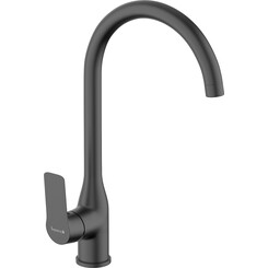 Смеситель для кухни Imprese Kucera Black Matt f03403410AA (черный матовый), фото 