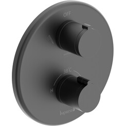 Смеситель скрытого монтажа для ванны с термостатом Imprese Kucera Black Matt f04603410AD (черный матовый, внутренняя часть в комплекте), Цвет производителя: черный матовый, фото 