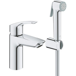 Змішувач для умивальника Grohe Eurosmart New S-Size 23124003 (з гігієнічним душем), фото 