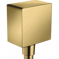 Подключение для душевого шланга Hansgrohe Fixfit Polished Gold Optic 26455990 (золотое), Цвет производителя: золото, фото 