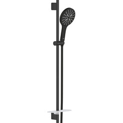 Душевой гарнитур Grohe Rainshower SmartActive 150 22725KF5 (фантомный черный, с полкой), фото 