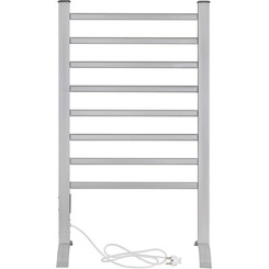 Электрический полотенцесушитель Qtap Arvin (SIL) Grey QTARVSIL32708 (535x910, серый, левый, с таймером), фото 