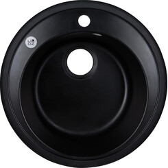 Кухонная мойка Lidz D510/200 ANT-15 Anthracite LIDZANT15D510200 (антрацит, 51x51 см, с сифоном), фото 