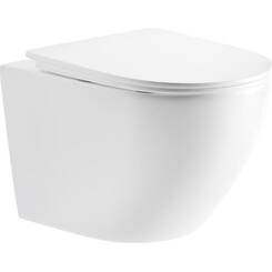 Безободковый подвесной унитаз Imprese Rozkos Twist c06310103 (воронкообразный, c сиденьем), фото 