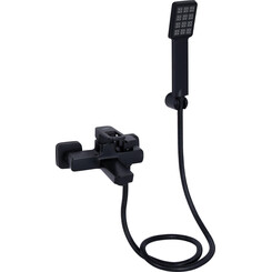 Смеситель для ванны Lidz Wawel 006 Black Matt LDWAW006BLA45393 (черный матовый, с лейкой и шлангом), Цвет производителя: черный матовый, фото 