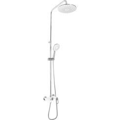 Душевая система Lidz Latwa 1030 White/Chrome LDLAT1030WHI45427 (белая/хром, с изливом), Цвет производителя: белый, хром, фото 