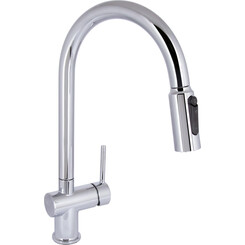 Смеситель для кухни Qtap Rozcesti Chrome QTROZ366CRM45938 (хром, с выдвижной лейкой и подключением питьевой воды), Цвет производителя: хром, фото 