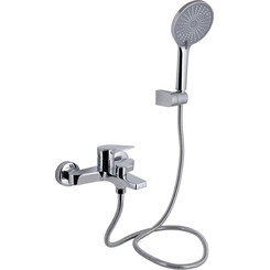 Смеситель для ванны Qtap Stenava New Chrome QTSTE259CRM45537 (с лейкой и шлангом), фото 