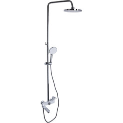 Душевая система Qtap Jay White/Chrome QTJAY111CRW45555 (белая/хром, с изливом), Цвет производителя: белый, хром, фото 