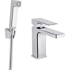 Смеситель для умывальника Qtap Gemini Chrome QTGEM272CRM45689 (хром, с гигиеническим душем), Цвет производителя: хром, фото 