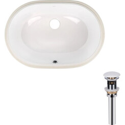 Умывальник Qtap Stork White Glossy QT15116030WN47294 (56x40 см, белый глянцевый, с донным клапаном), фото 