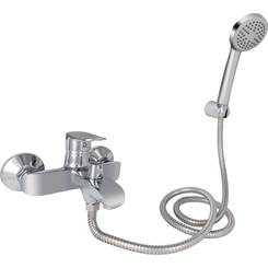 Смеситель для ванны Lidz Wieza 006 Chrome LDWIE006CRM45410 (с лейкой и шлангом), фото 