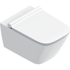 Безободковый подвесной унитаз Catalano Green 55 NewFlush 0411550001+0451200001+9056060000 (воронкообразный, с сиденьем), фото 