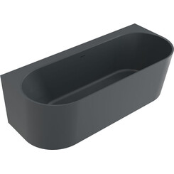 Мраморная ванна Miraggio Bali Miramarble Matt Full RAL 8814316 (170x75 см, серая матовая, пристенная), Технология производства: Miramarble Full RAL, Цвет производителя: темно-серый матовый, фото 