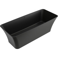 Мраморная ванна Miraggio Bonita Miramarble Matt Full RAL 8814318 (180x75 см, черная матовая, отдельностоящая), Технология производства: Miramarble Full RAL, Цвет производителя: черный матовый, фото 